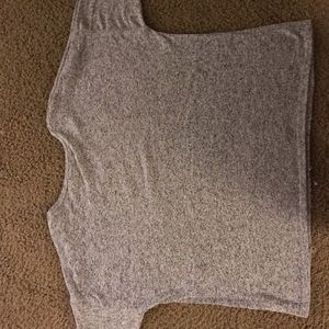 Grey sweater with a cris cross shoulders !